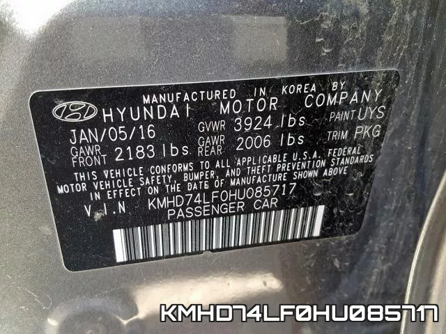 KMHD74LF0HU085717 фото 2