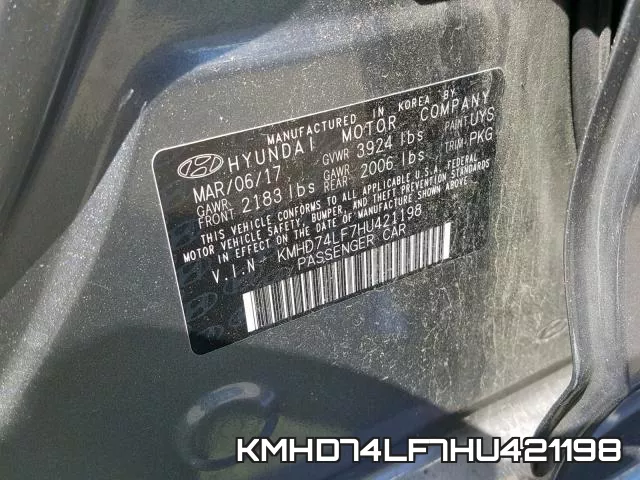 KMHD74LF7HU421198 фото 2