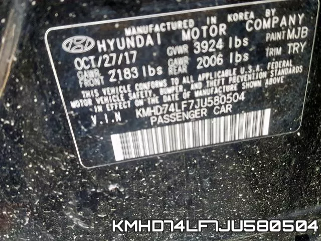 KMHD74LF7JU580504 фото 2