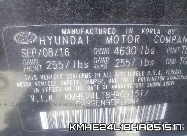 KMHE24L18HA051517 фото 10