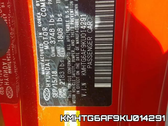 KMHTG6AF9KU014291 фото 2