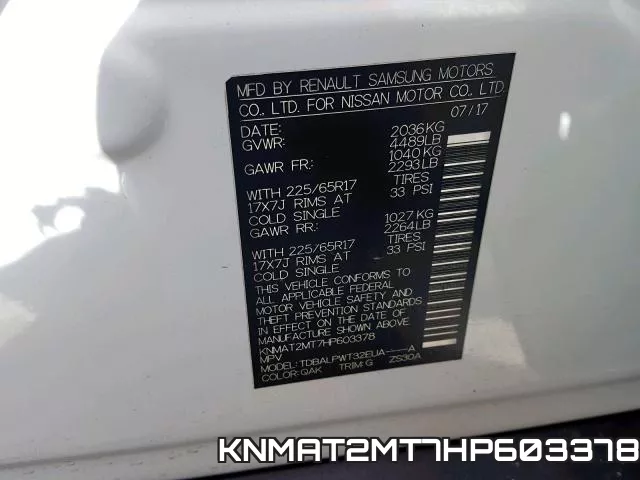 KNMAT2MT7HP603378 фото 2