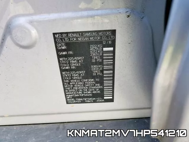 KNMAT2MV7HP541210 фото 2