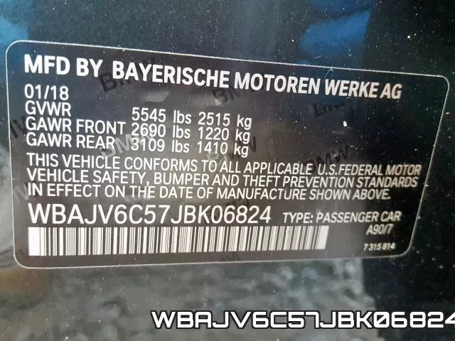 WBAJV6C57JBK06824 фото 2
