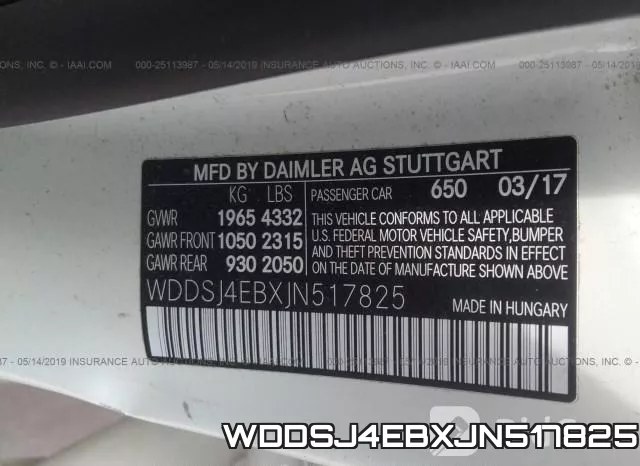 WDDSJ4EBXJN517825 фото 10