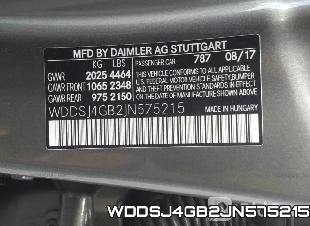 WDDSJ4GB2JN575215 фото 10