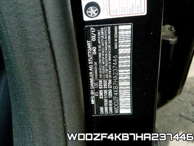 WDDZF4KB7HA237446 фото 2