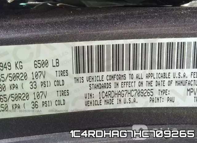 1C4RDHAG7HC709265 фото 10
