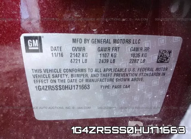 1G4ZR5SS0HU171663 фото 10