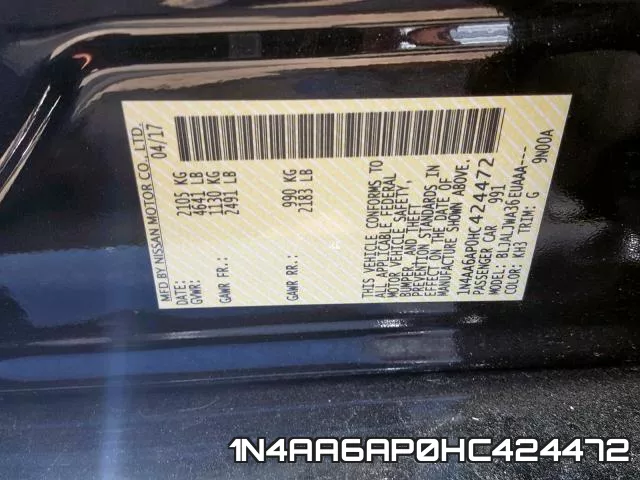 1N4AA6AP0HC424472 фото 2