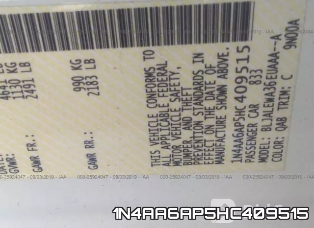 1N4AA6AP5HC409515 фото 10