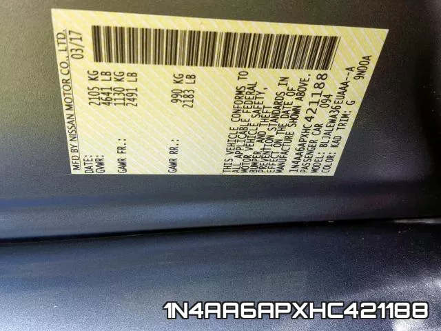 1N4AA6APXHC421188 фото 2