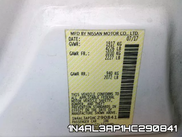 1N4AL3AP1HC290841 фото 2