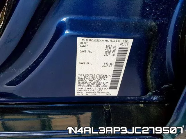 1N4AL3AP3JC279507 фото 2