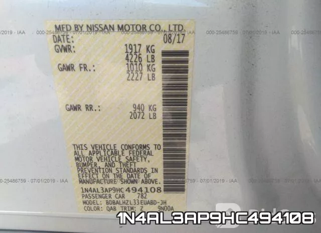 1N4AL3AP9HC494108 фото 10