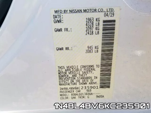 1N4BL4BV6KC235901 фото 2