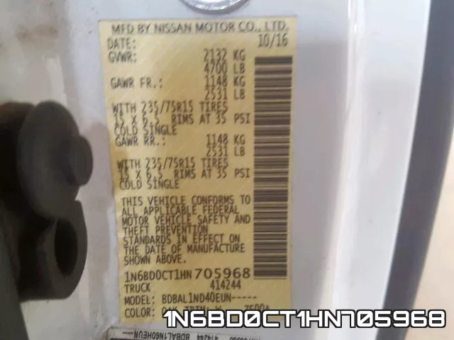 1N6BD0CT1HN705968 фото 2