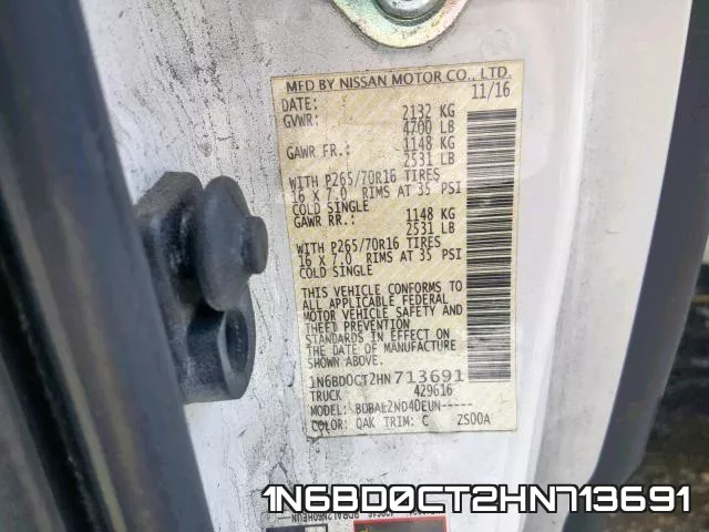 1N6BD0CT2HN713691 фото 2