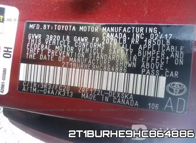 2T1BURHE9HC864886 фото 10