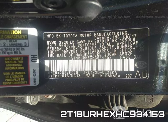 2T1BURHEXHC934153 фото 10