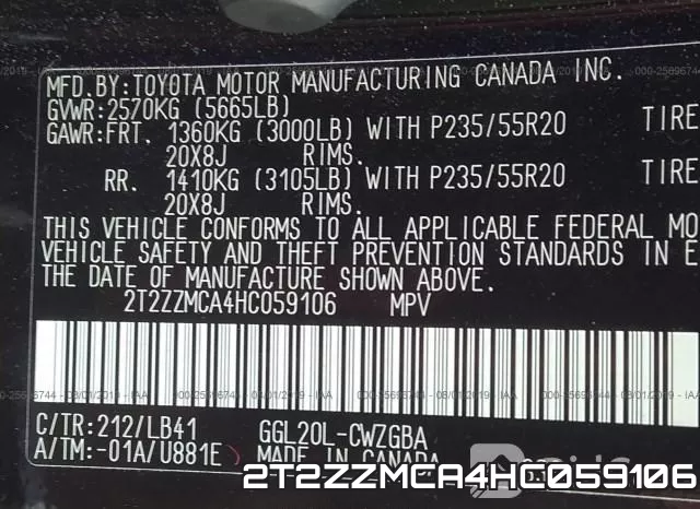 2T2ZZMCA4HC059106 фото 10