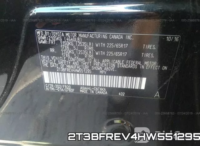 2T3BFREV4HW551295 фото 10