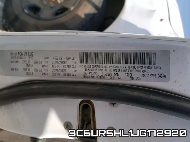 3C6UR5HL1JG172920 фото 2