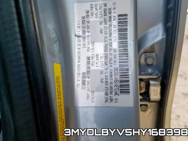 3MYDLBYV5HY168398 фото 2