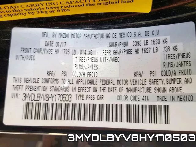 3MYDLBYV8HY170503 фото 2