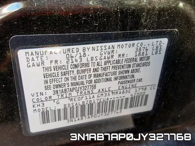 3N1AB7AP0JY327768 фото 2