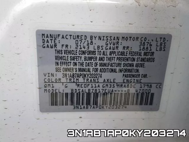 3N1AB7AP0KY203274 фото 2