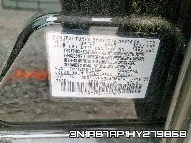 3N1AB7AP1HY279868 фото 2
