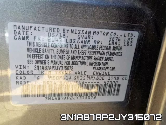 3N1AB7AP2JY315072 фото 2