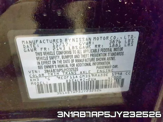 3N1AB7AP5JY232526 фото 2