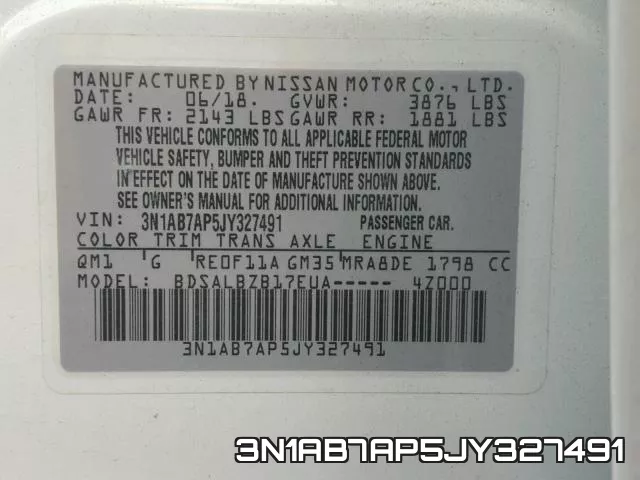 3N1AB7AP5JY327491 фото 2