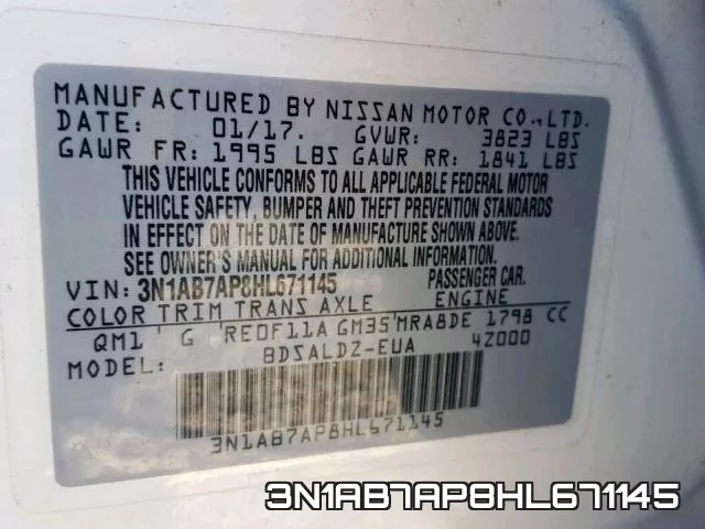 3N1AB7AP8HL671145 фото 2
