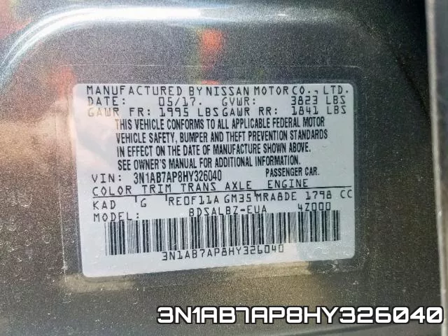 3N1AB7AP8HY326040 фото 2