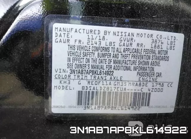 3N1AB7AP8KL614922 фото 10