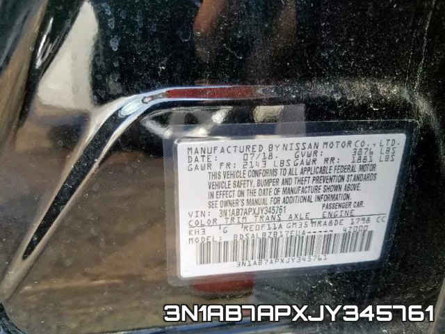 3N1AB7APXJY345761 фото 2