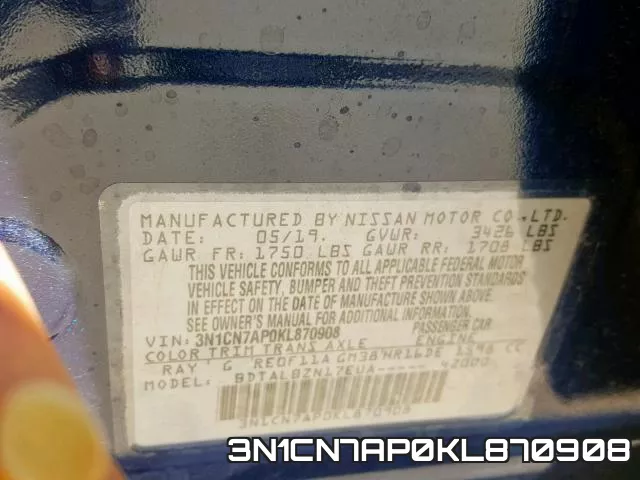 3N1CN7AP0KL870908 фото 2