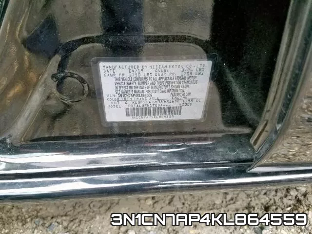 3N1CN7AP4KL864559 фото 2