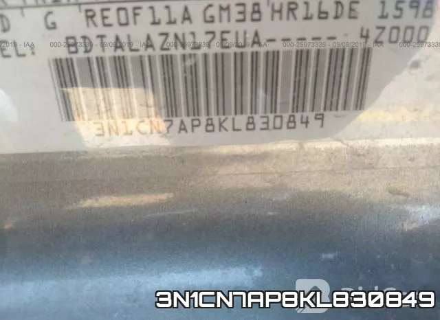 3N1CN7AP8KL830849 фото 10