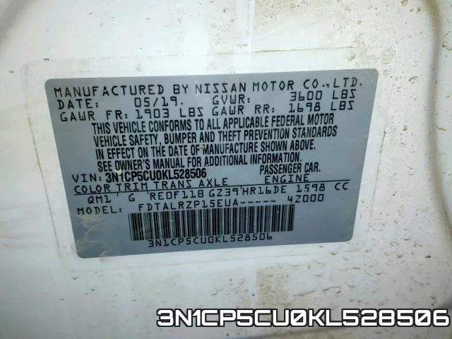 3N1CP5CU0KL528506 фото 2