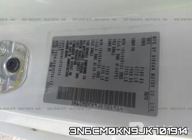 3N6CM0KN9JK701914 фото 10
