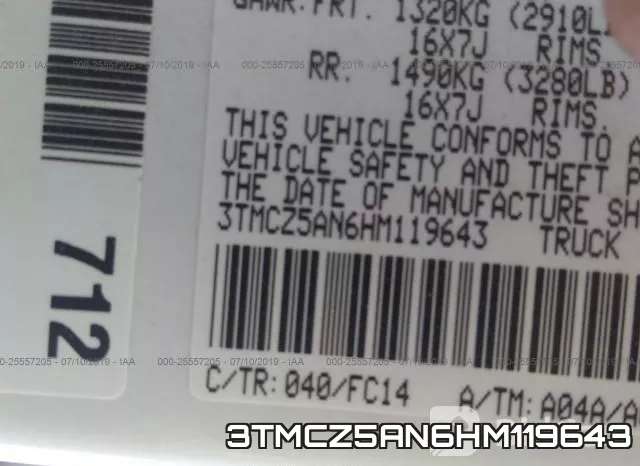 3TMCZ5AN6HM119643 фото 10