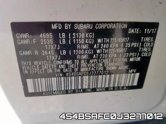 4S4BSAFC0J3277012 фото 2