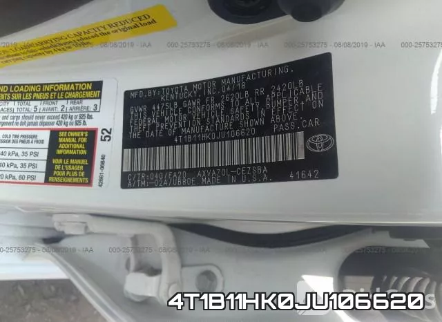 4T1B11HK0JU106620 фото 9