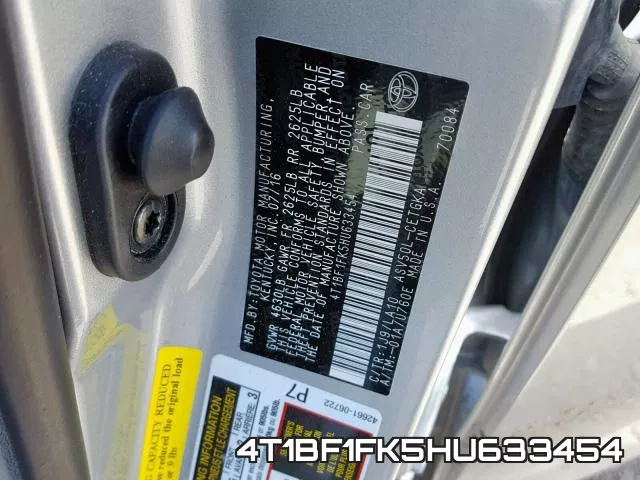 4T1BF1FK5HU633454 фото 2