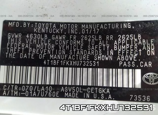 4T1BF1FKXHU732531 фото 10