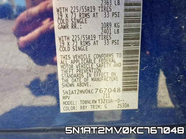 5N1AT2MV0KC767048 фото 2